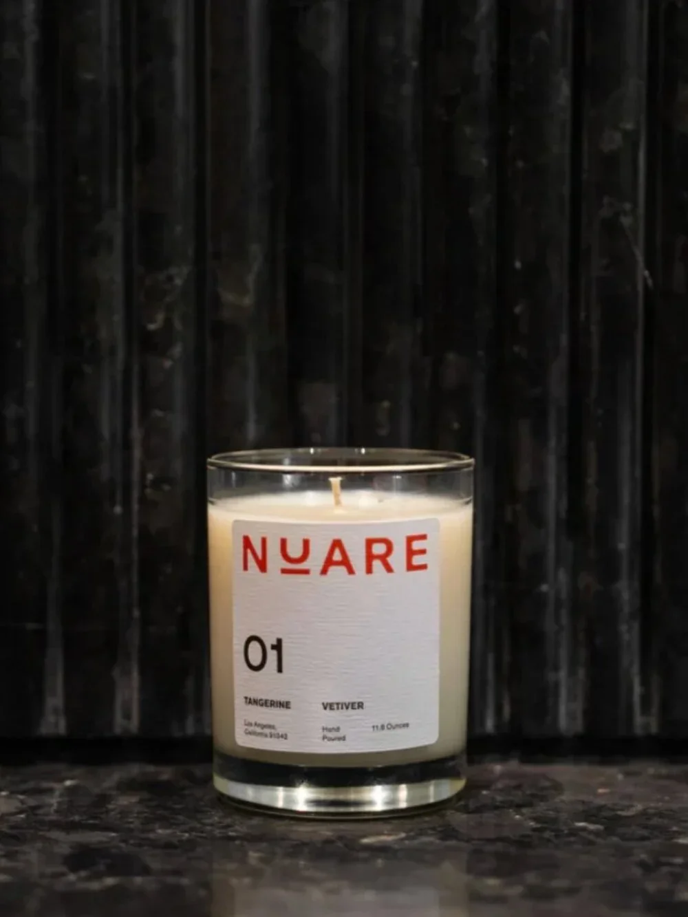 NUARE 01 TANGERINE VETIVER ESSENTIAL OILS NATURAL CANDLE | NEW IN BOX | 11.8 OZ